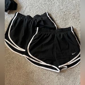 Black/White Nike Dry Fit Running Shorts